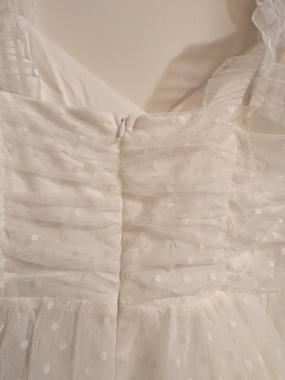 Lulu's White polkadot midi dress NWT Size S - Picture 7 of 8